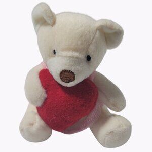 Build a Bear Velvet Teddy 4 inch Mini Plush Heart Stuffed Animal Valentines Day